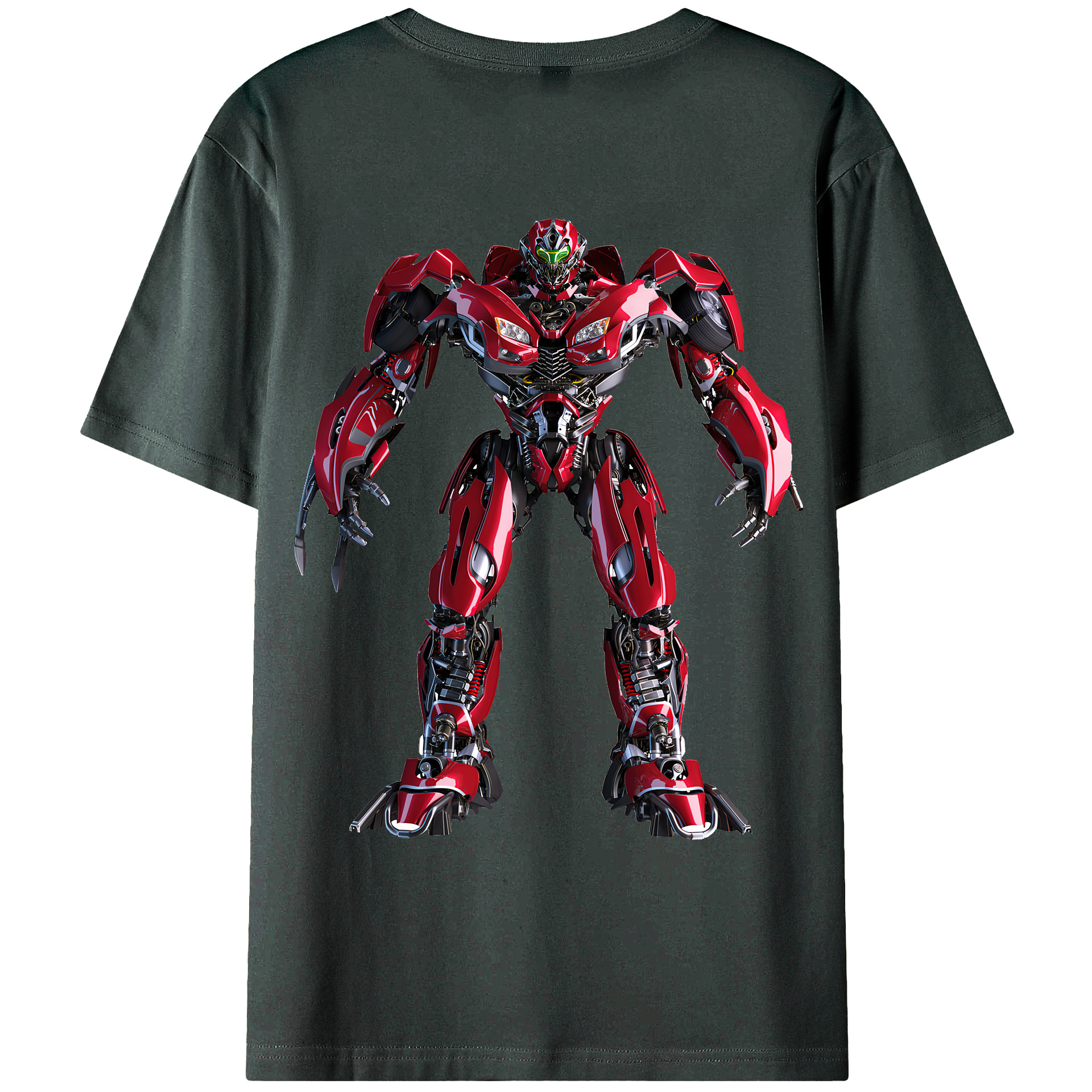 （画像用） Transformers トランスフォーマー 綿100％ メンズ半袖Tシャツ（バックプリント） 通気性
